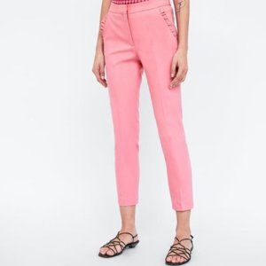 Zara Pink Ruffle Pocket Trousers